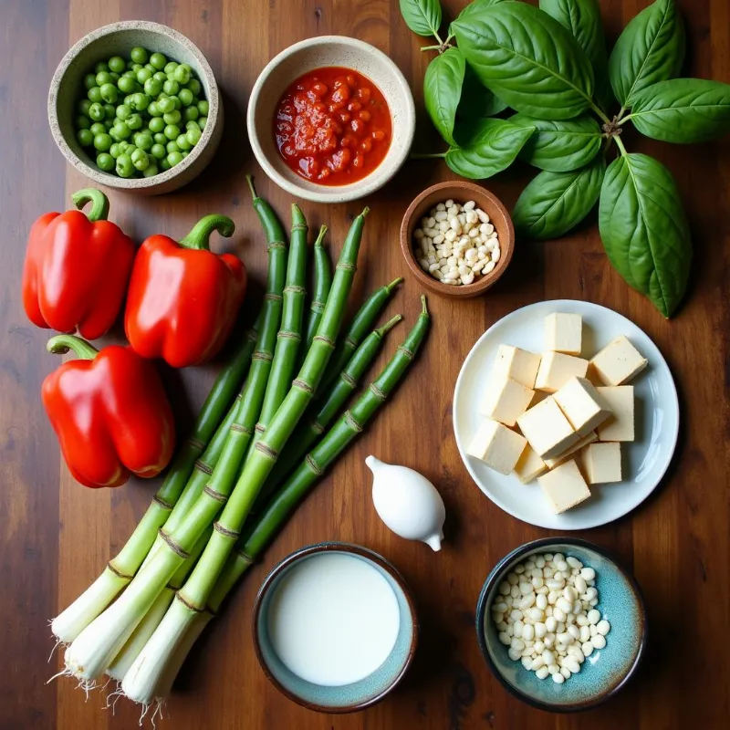 Vegan Red Curry Ingredients