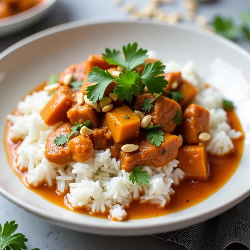 Vegan Red Curry Serving