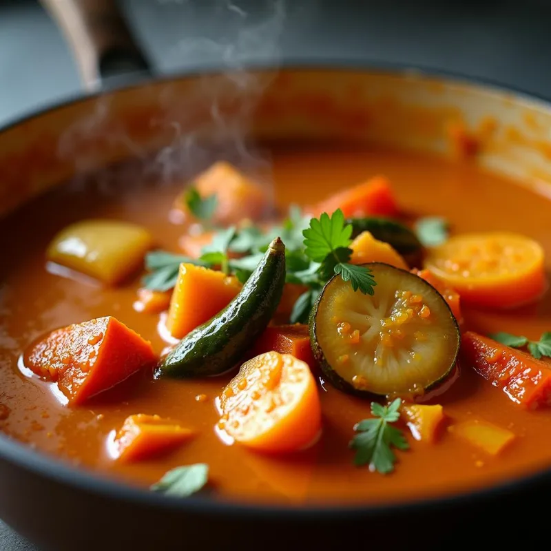 Vegan Red Curry Simmering