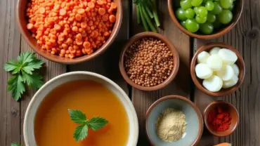 Vegan Red Lentil Soup Ingredients