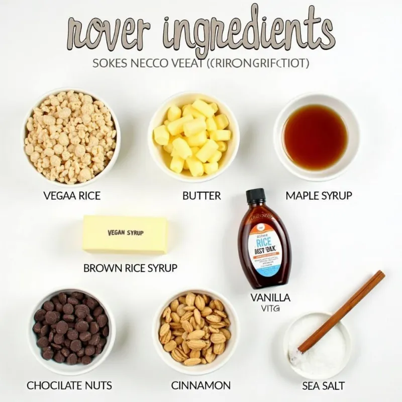 Vegan rice crispy treat ingredients