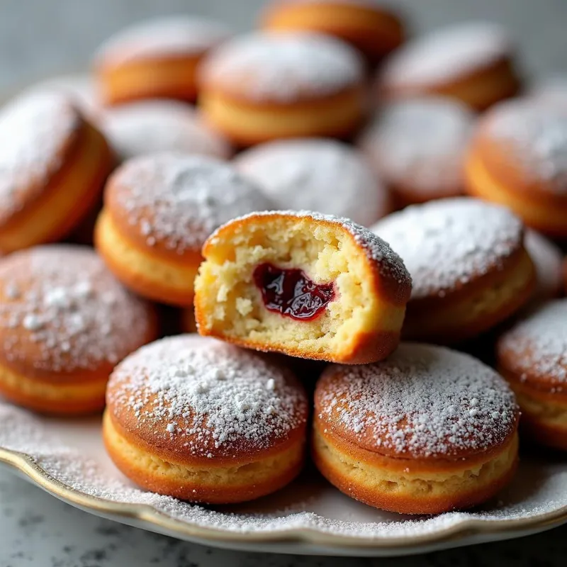  Vegan Russian tea cakes dusted with powdered sugar