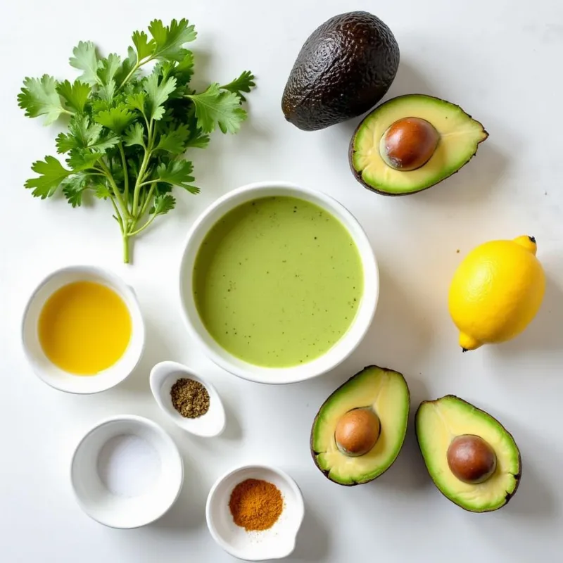 A variety of colorful vegetables and ingredients for salad dressing