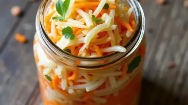 Glass jar of homemade vegan sauerkraut