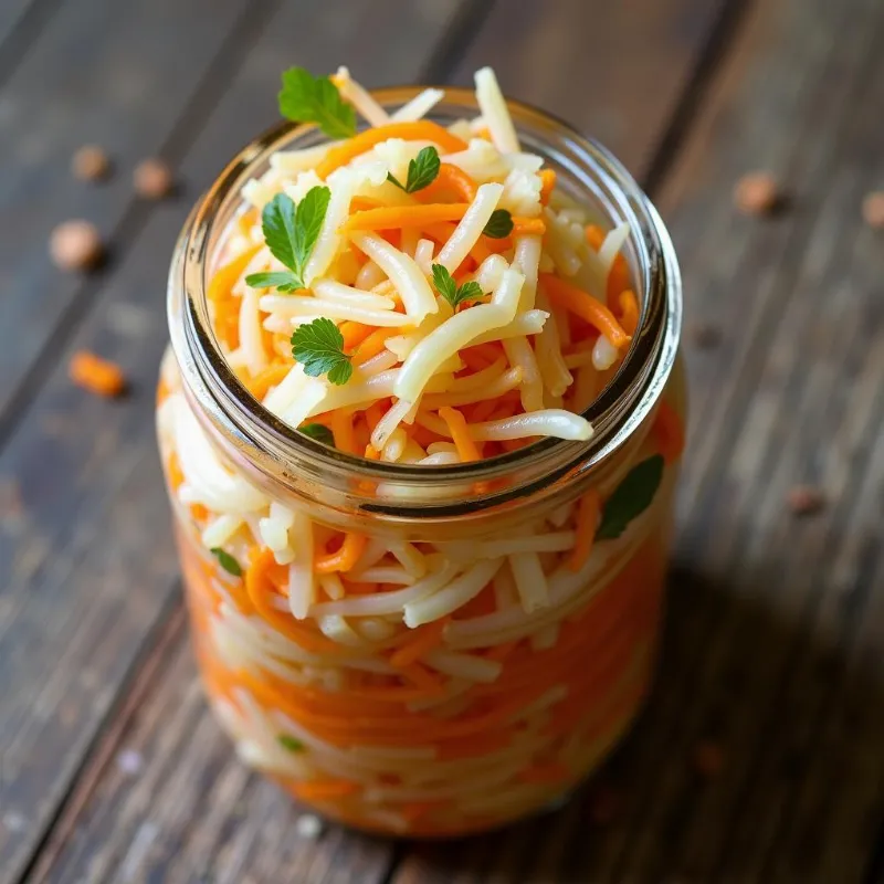 Glass jar of homemade vegan sauerkraut