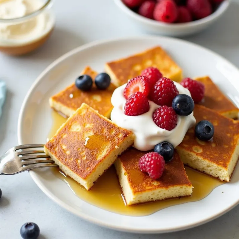 Vegan Sheet Pan Pancake Serving