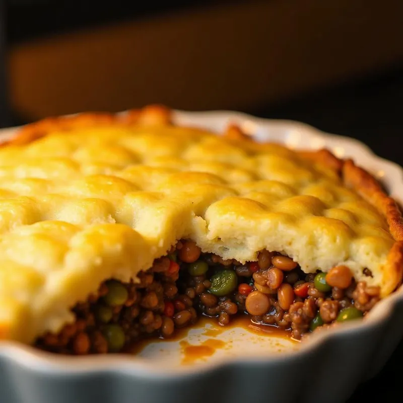 Vegan Shepherd's Pie in a baking dish