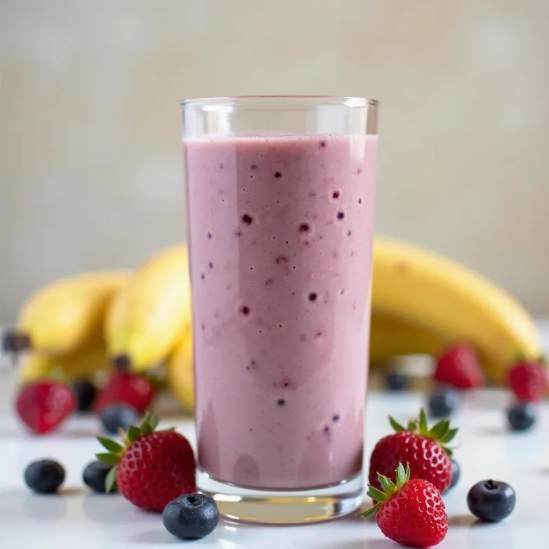 Refreshing vegan smoothie in a glass