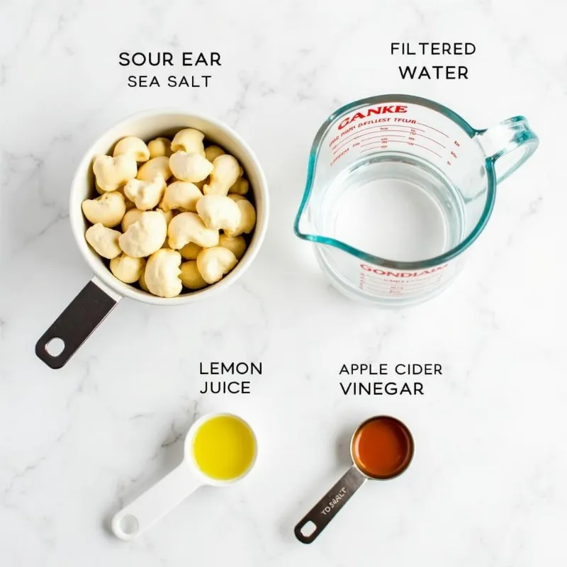 Vegan sour cream ingredients