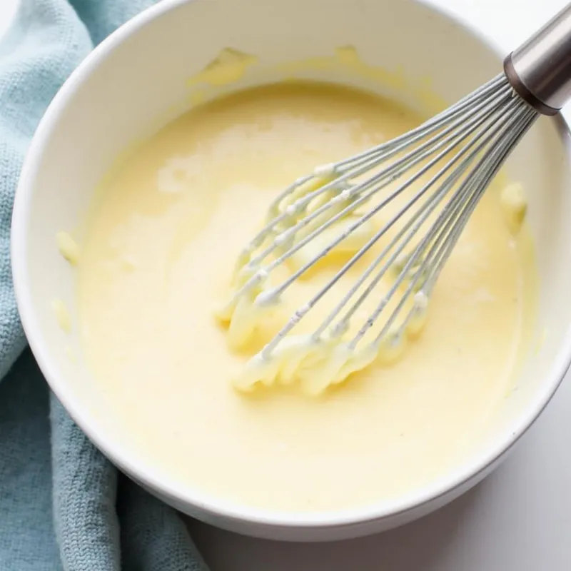 Vegan Sourdough Discard Pancake Batter in a Bowl