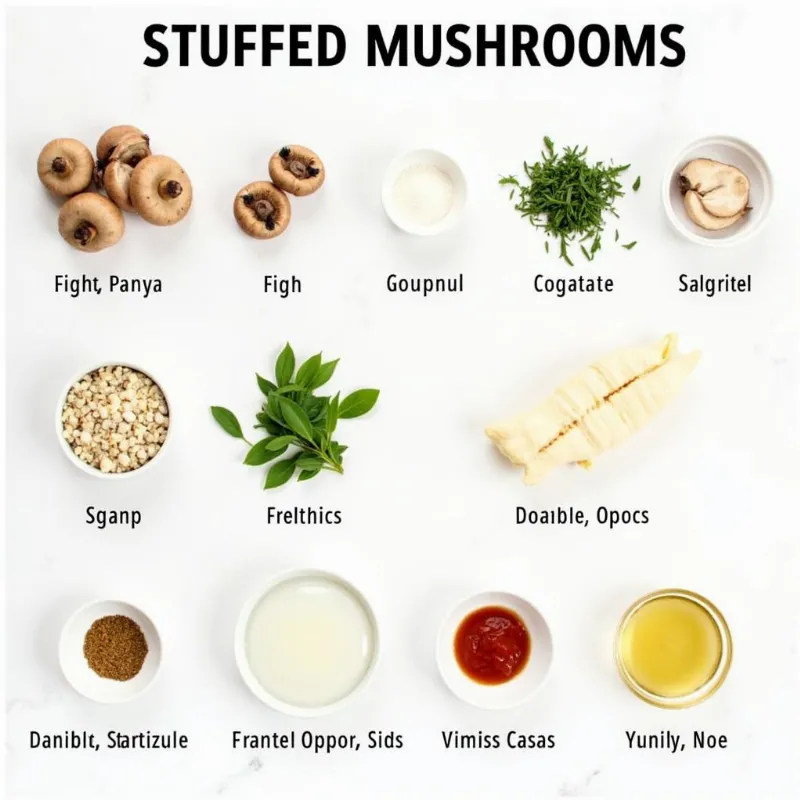 Vegan Stuffed Mushrooms Ingredients