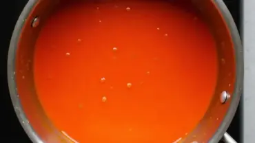 Cooking vegan sweet and sour sauce on the stovetop