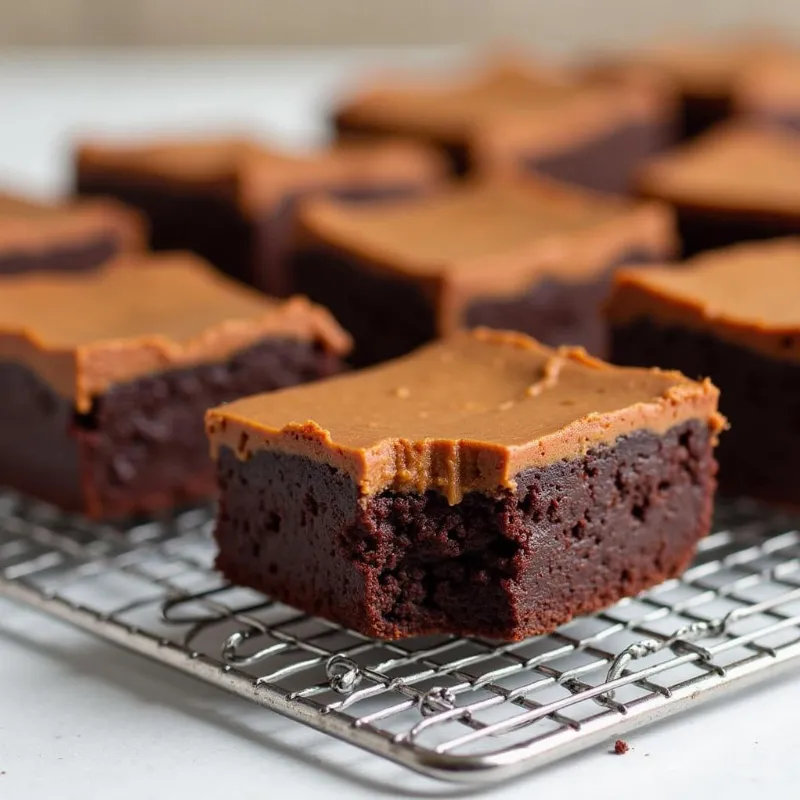 Vegan Sweet Potato Brownies on a Cooling Rack