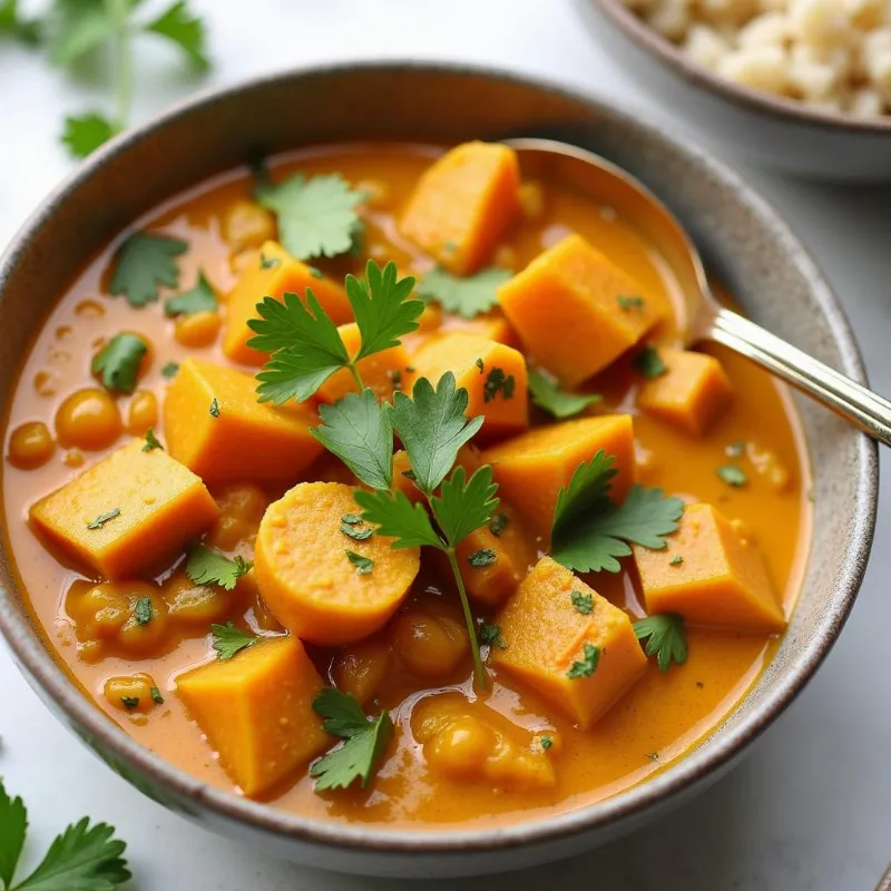 Vegan Sweet Potato Curry in a Bowl