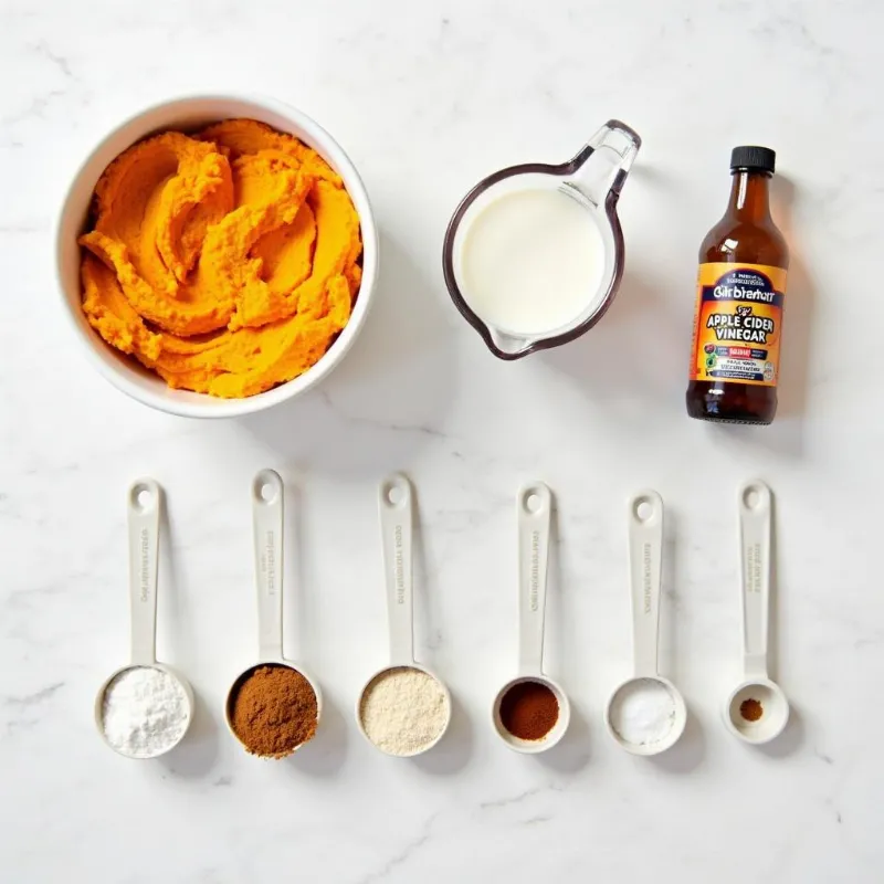 Vegan Sweet Potato Pancake Ingredients