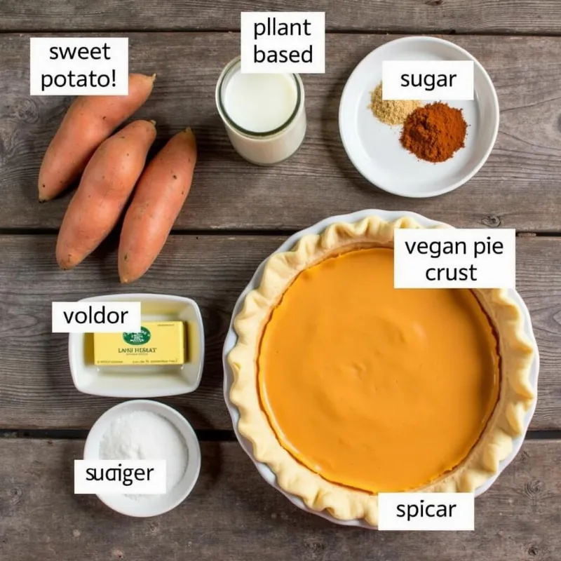 Vegan Sweet Potato Pie Ingredients