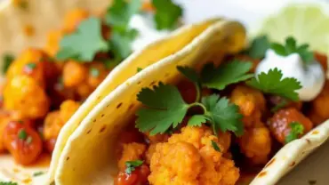 Vegan Tacos with Spicy Cauliflower Filling