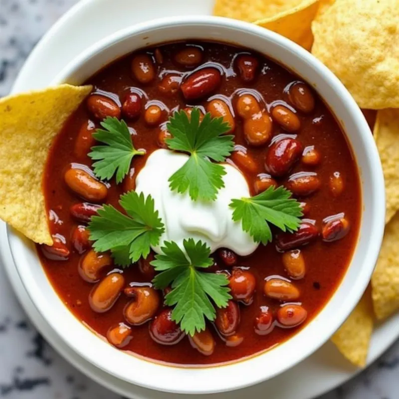 Vegan Three Bean Chili Bowl