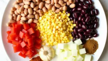 Vegan Three Bean Chili Ingredients