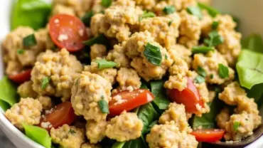 Vegan tuna salad in a bowl