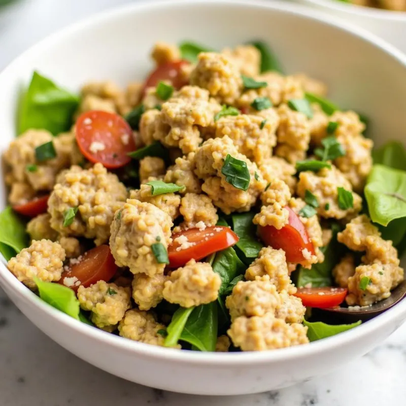 Vegan tuna salad in a bowl