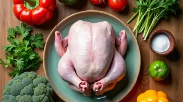 Vegan turkey ingredients neatly arranged on a table