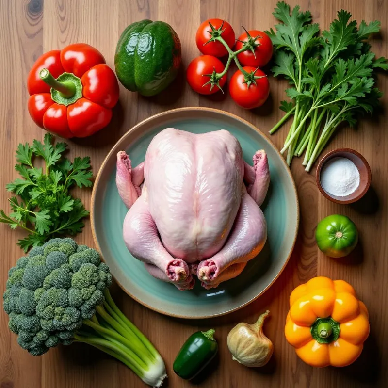 Vegan turkey ingredients neatly arranged on a table