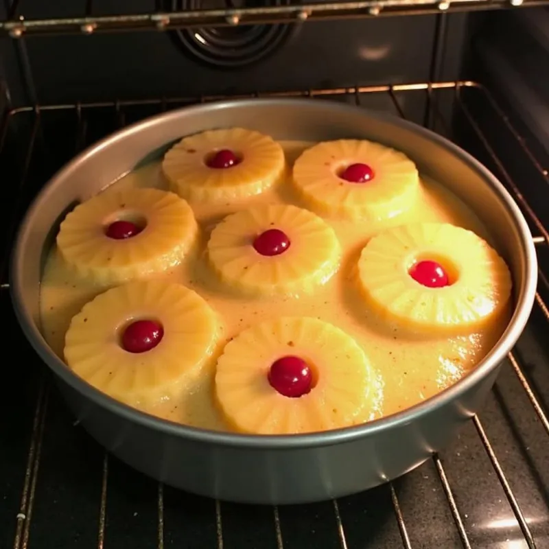 Vegan Upside Down Cake Baking