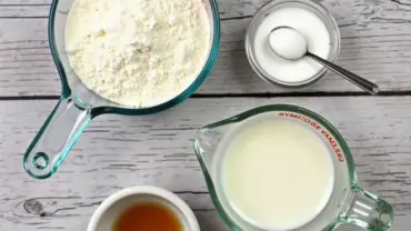 Vegan Vanilla Mug Cake Ingredients