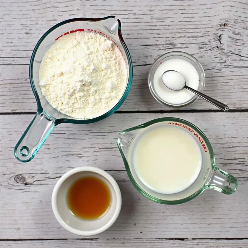 Vegan Vanilla Mug Cake Ingredients