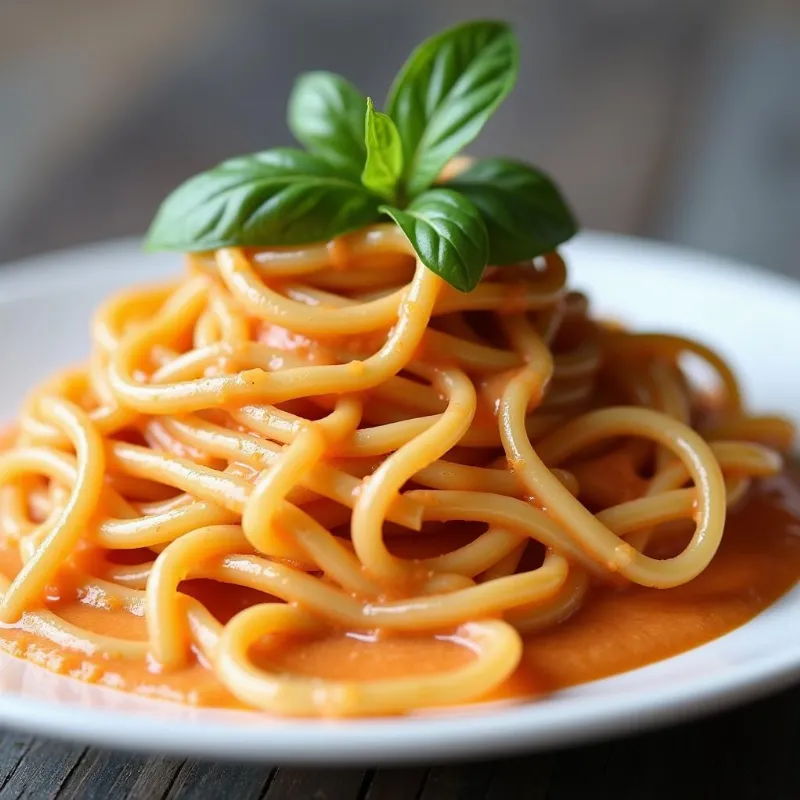 Vegan vodka sauce with pasta