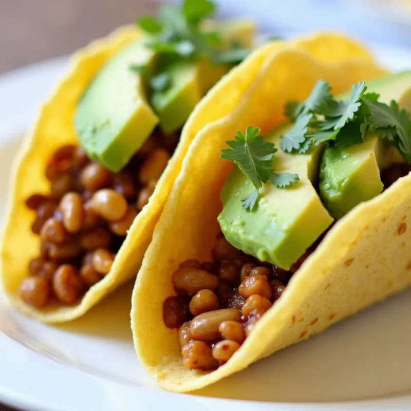 Vegan Walnut Tacos with Avocado Crema