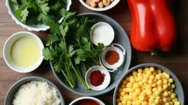 Ingredients for vegan wild rice soup