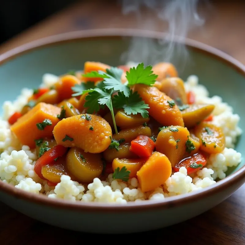 Vegetable and Coconut Curry with Cauliflower Rice