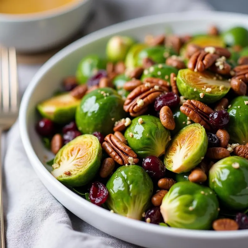 Colorful Warm Brussel Sprout Salad