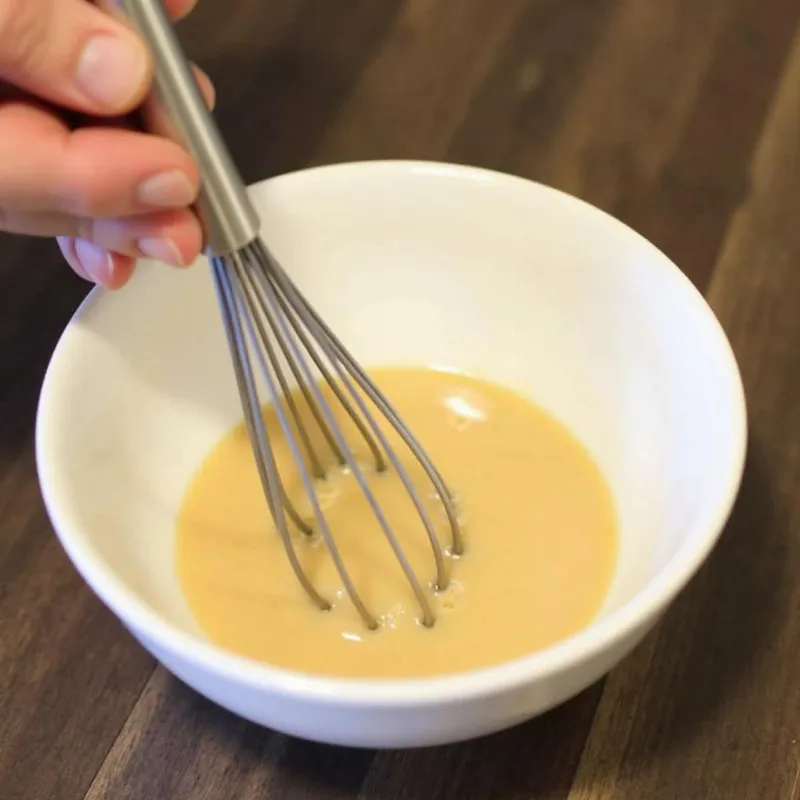 Whisking Miso Paste for Vegan Bean Soup