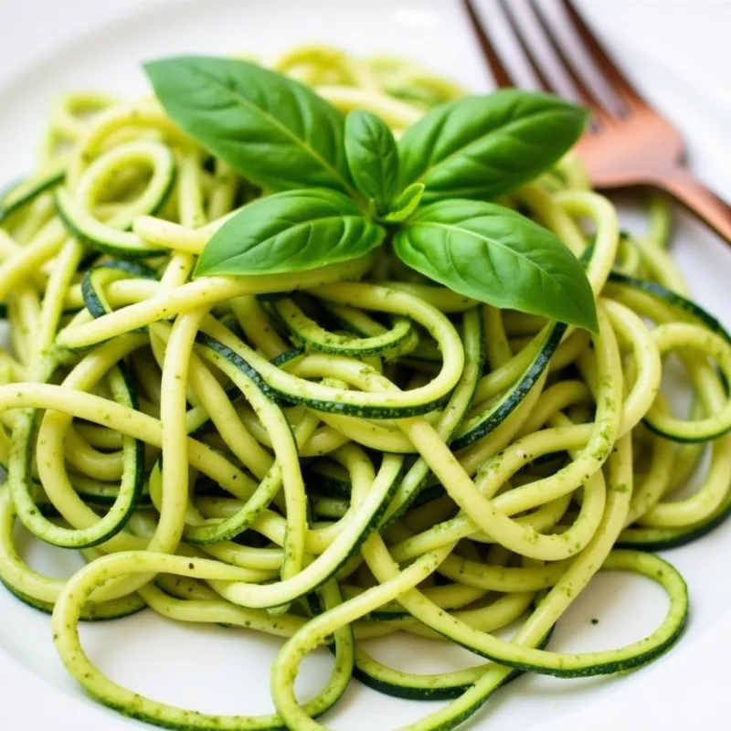 Zucchini Noodles with Avocado Pesto